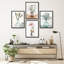 «Plant Flowers In The Glass Bottle», œuvre d'art moderne, impression encadrée, affiches, salle de bain, petit art mural-104788355-104788351