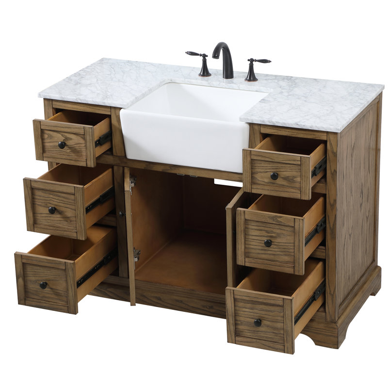 Ensemble de meuble-lavabo simple 48 po Pardue, Bois flottant