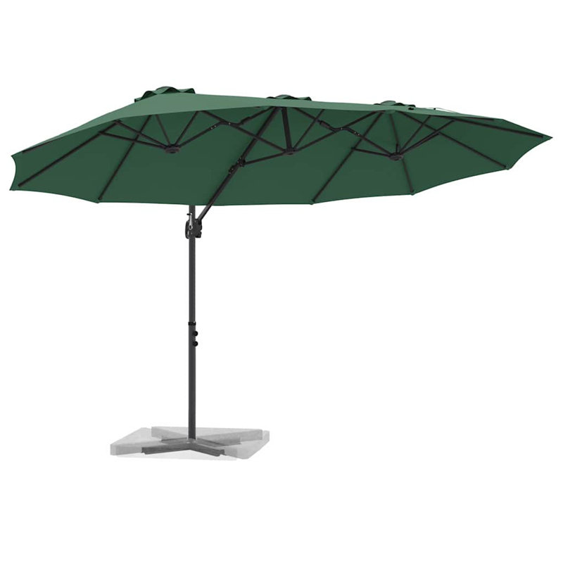 Umbrella Polyester and Aluminium Outdoor Parasol Garden Shade Terrace, Green