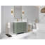 Cambridge 36 In. W X 22 In. D Left Offset Sink Bathroom Vanity In Evergreen With 2 In. Carrara Marble-109006965