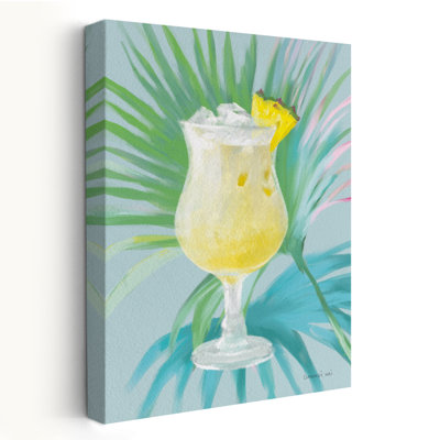 Tropical cocktail I - cocktail bleu - art vert