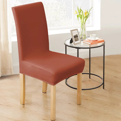 Housse en cuir pour chaise de salle à manger