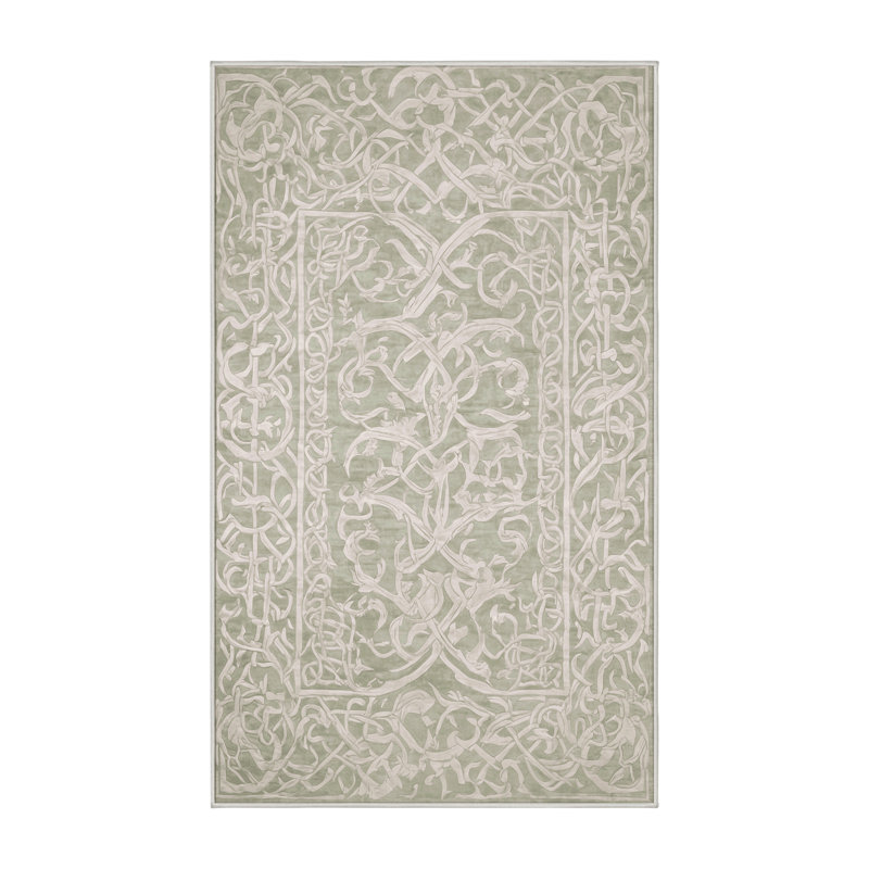 Tapis beige lavable à la machine, Rectangulaire 3 pi x 5 pi
