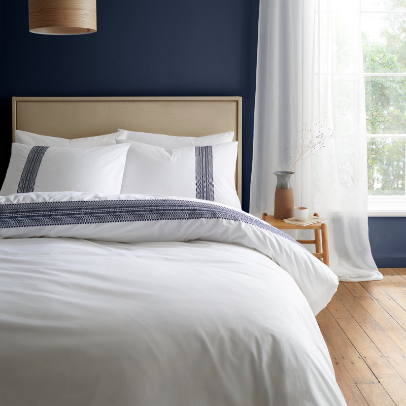 Remy Embroidery 200 Thread Count Cotton Duvet Cover Set, Super King