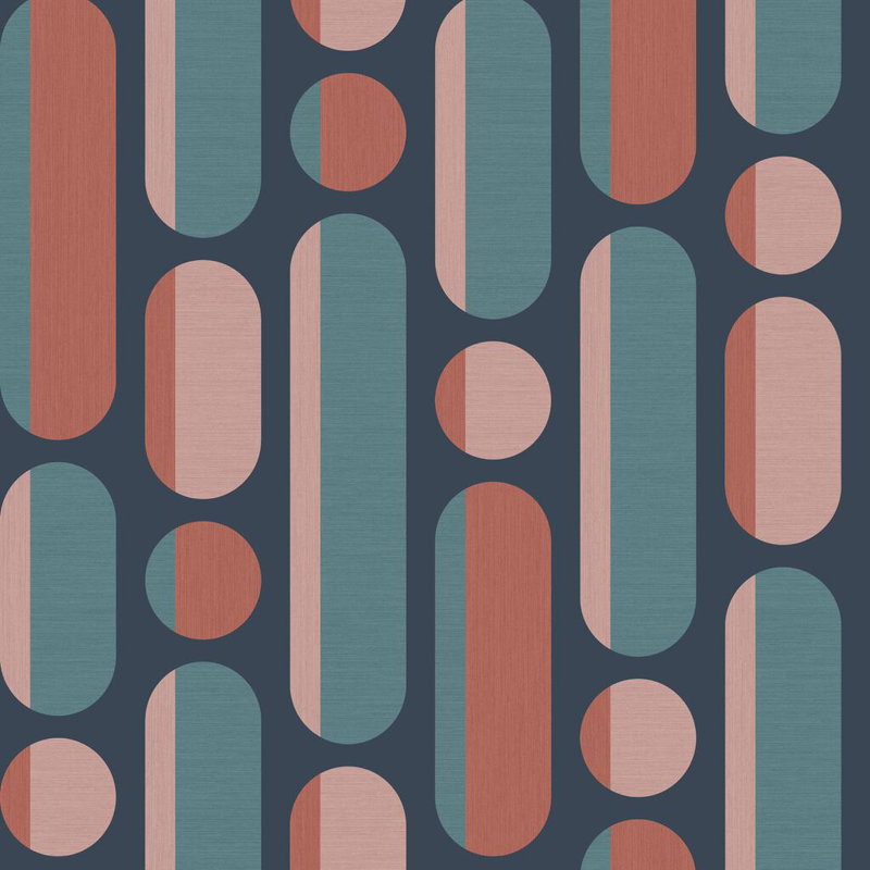 Envy Morse Geometric Wallpaper, Navy