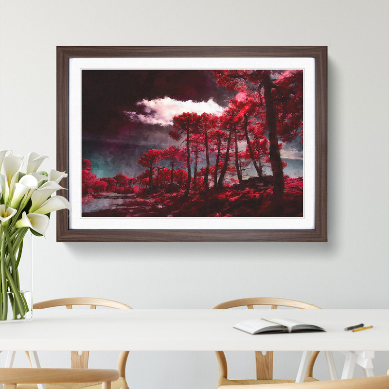 Plum Forest - Framed Print, Walnut Framed, 45cm H x 63cm W x 2cm D