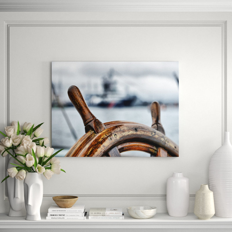 Captain's Wheel - Photographie sans cadre sur papier, H 24 po x l 36 po x P 1,5 po