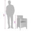 Chaise de jardin 2 pièces vidaXL en polypropylène brun 20,87 x 19,29 x 33,46 po