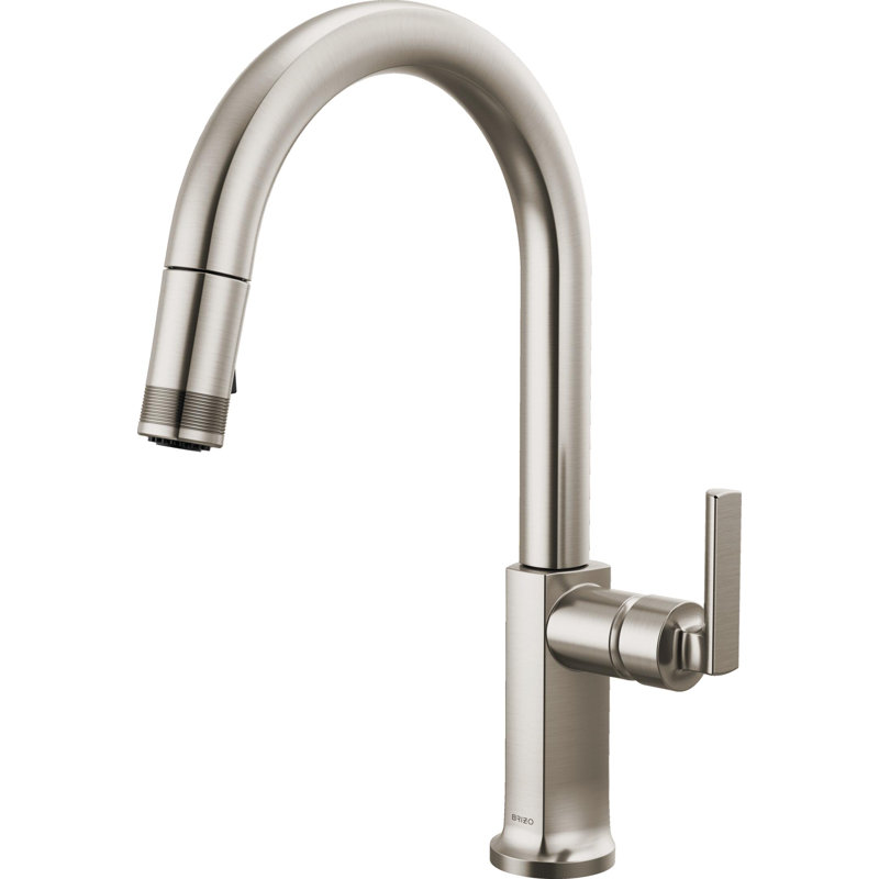 Kintsu® Pull-Down Faucet With Arc Spout, Lever Handle, Lumicoat® Stainless