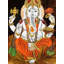 19 po Lord Ganesha avec Mushaka couleur naturelle sur panneau de bois avec incrustations - Art mural décoratif traditionnel indien spirituel