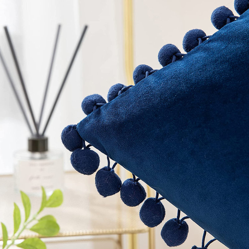 Housse de coussin Fortham, 18 po x 18 po, Bleu