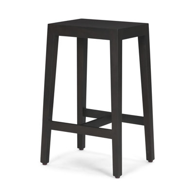 The Colony Stool Features A Sleek, Minimalist Profile With Clean Lines And A Rich Black-Brown Finish For Bold Contrast.