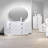 Ensemble de commode double 6 tiroirs avec miroir Rachna.