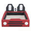 Lit plateforme simple en forme de voiture de course avec roues-1862255423