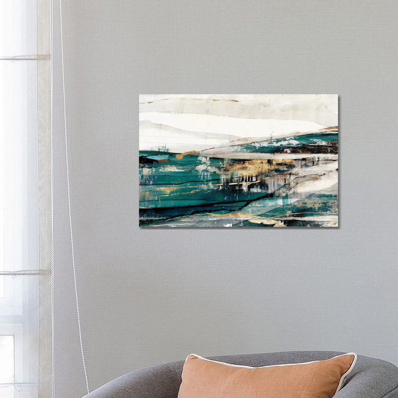 Delighted Teal Version by Isabelle Z - Wrapped Canvas Print, 66.04 cm H x 45.72 cm W x 1.91 cm D