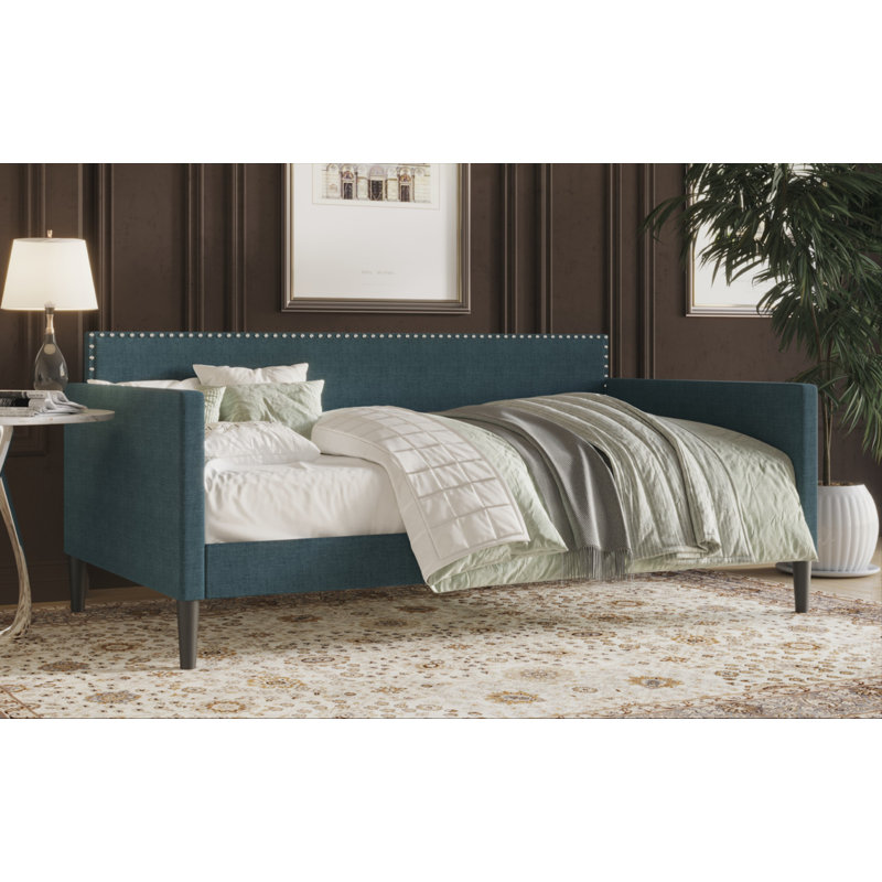 Upholstered Daybed, Denim Blue