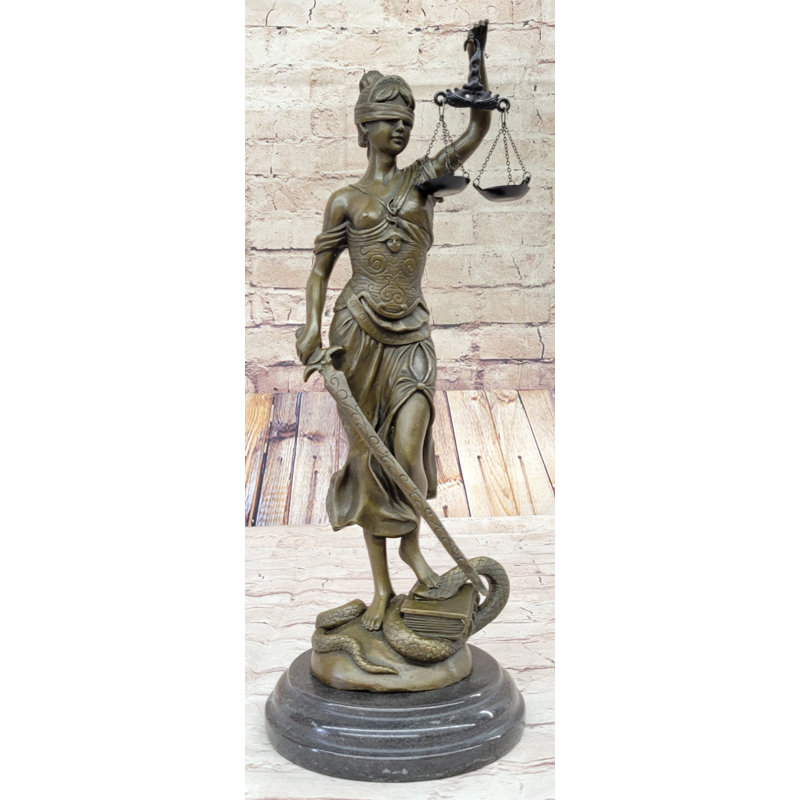 Statue de Thème de la moule «Avocat de la justice» aux yeux des moules