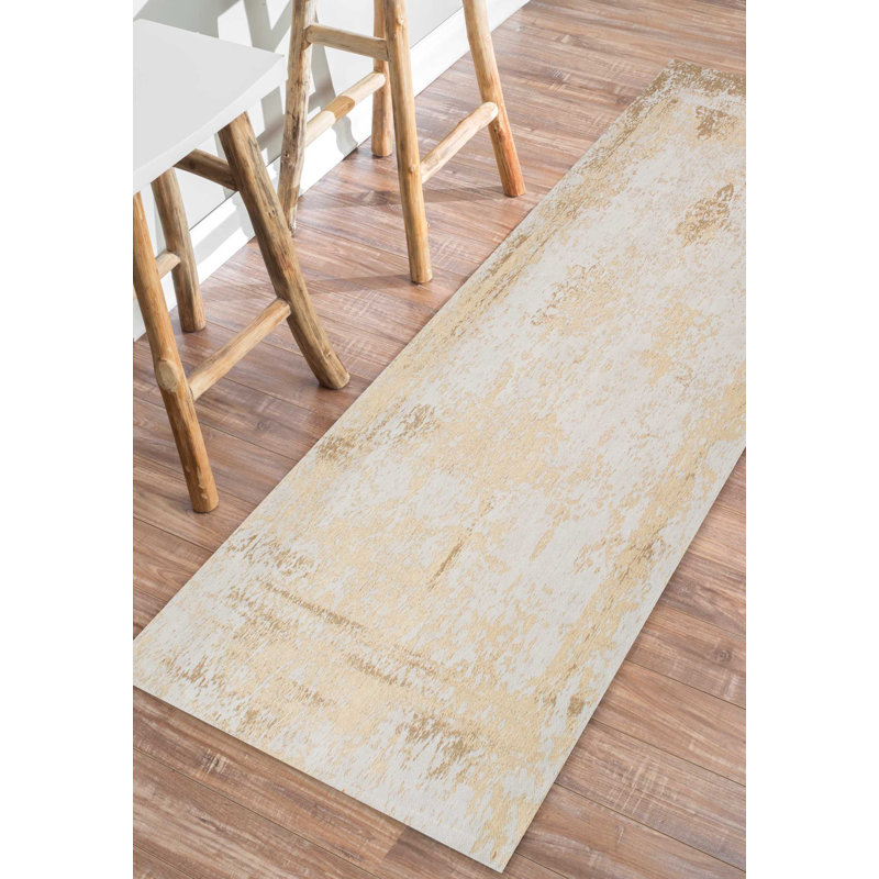 Chartres Oriental Cotton Hand Woven Area Rug, Runner 76 x 244cm