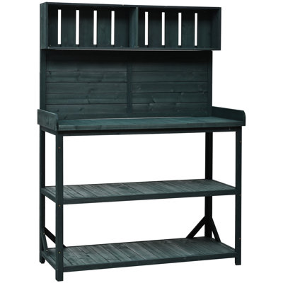 Banc de jardin avec 4 tablettes et mécanisme