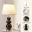 62.4cm Brown Ceramic Table Lamp With USB Ports And Bulb Included