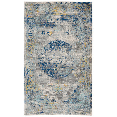 Tapis oriental bleu / ivoire Christa
