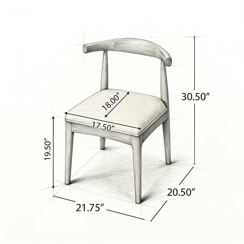 Chaise de salle à manger, Naturel, Beige