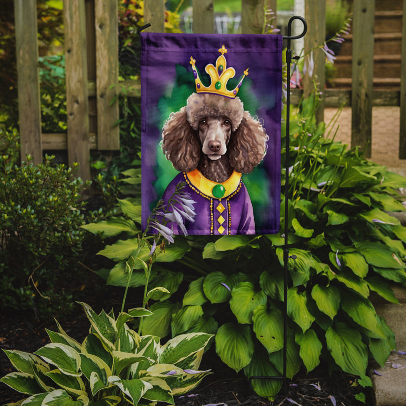 Drapeau de jardin en polyester 15,5 po x 11,25 po Poodle King