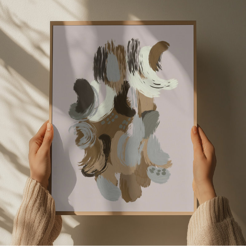 Earthy Abstract Strokes by Josie George — Abstract Wall Art, 24 × 36, Wrapped Canvas, Does Not Apply