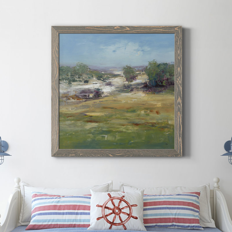 " Summer Views ", Gray Framed , 31.5" H x 31.5" W x 1.5" D