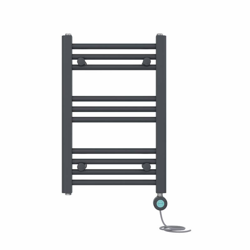 Bryana Straight Towel Rail Heated Towel Rails, 60cm H x 40cm W x 3cm D, Anthracite