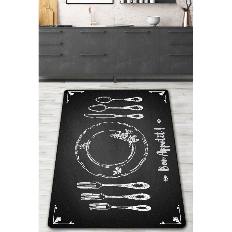 Luxurious Hall Carpet, 2.6 x 6.6 ft, Black & White | 100% Polyester, 0.4 in Pile Height, 700 g/m² | Antibacterial, Non-Slip Underside, Machine Washable | Ideal for Entryways & Living Spaces, Durable & Stylish