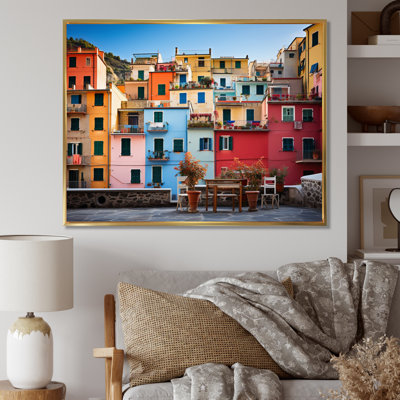 Coloré Italie Cinque Terre Harmony I sur impression sur toile