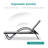 Rannon Outdoor Metal Chaise Lounge with Armrests -525043169
