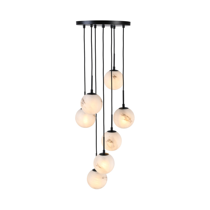 Pendant - Black - 7-Light, 7