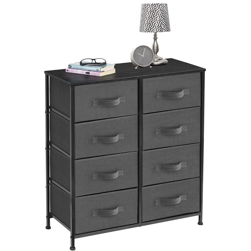 Commode à 8 tiroirs Sorbus, Noir