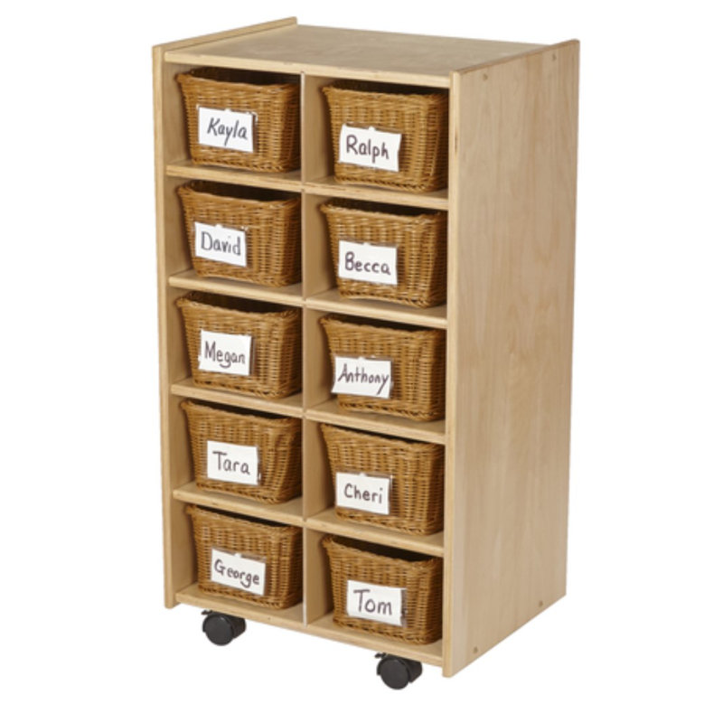 10 Compartment Manufactured Wood Cubby
