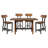 Rustic Brown And Gunmetal Finish 1Pc Counter Height Dining Table Industrial Design Wooden Dining Furniture-83928131