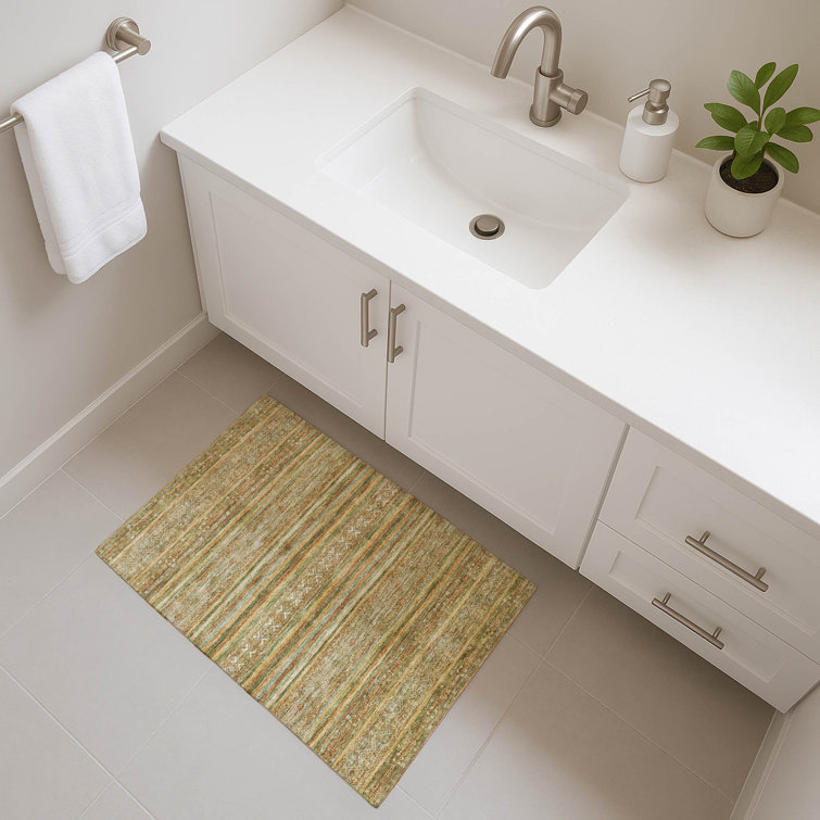 Premium Machine Washable Lampkins AMF1644 Stripes Rug