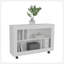 Chariot-console de 37,4 po de largeur avec six tablettes, roulettes, table de vestibule, table d'appoint et table de salon Joge-1511055215