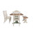Gildas 78" Solid Wood Oak Finish Top 7-Piece Dining Set With French Ladder Back Chairs-1836830949-1836830955