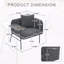 Fauteuil de loisir, fauteuil de détente avec petite table et coussin de dossier-133945880