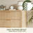 5-Drawer Fluted Dresser, 48'' H Modern Chest With Rounded Edges And Metal Handles, Natural Oak-1654199899