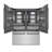 ZLINE Autograph Edition 60 in. 32.2 cu. ft. French Door Built-In Bottom Freezer Refrigerator with Water Dispenser and Ice Maker in Stainless Steel with Graphite Gray Interior and Accents-110427473