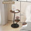 Bedside Table With 3 Color Light, End Table With 2 Tier Board, L-Shaped Coffee Side Table