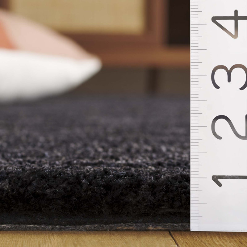 Tapis noir Carmine 101, Rectangle de 5 pi x 8 pi