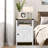 Farmhouse Nairoby Nightstand, End Table, End Tables with Barn Door and Shelf, Modern Bed Side Table Rustic Nightstands Set for Bedroom, Living Room ﻿-253371653-253371659