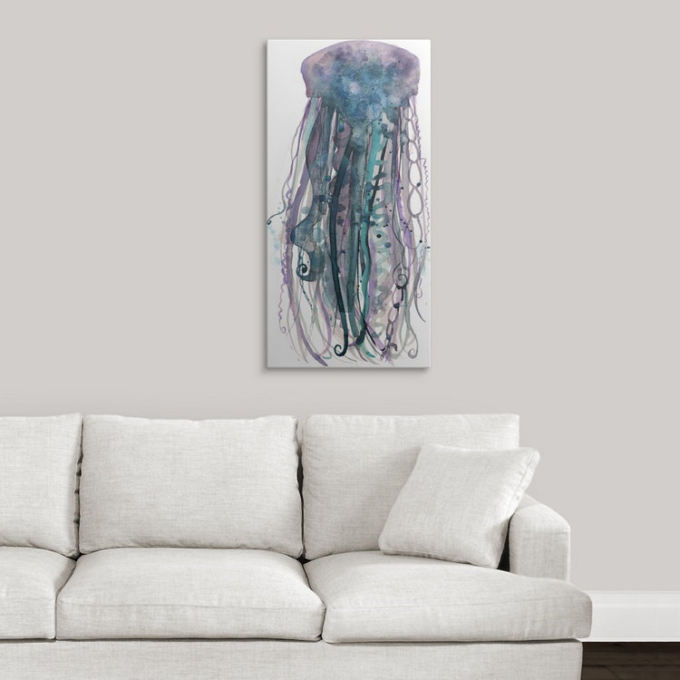 « tentacules iv », reproduction de peinture, H 36 po x l 18 po x P 1,5 po, Toile