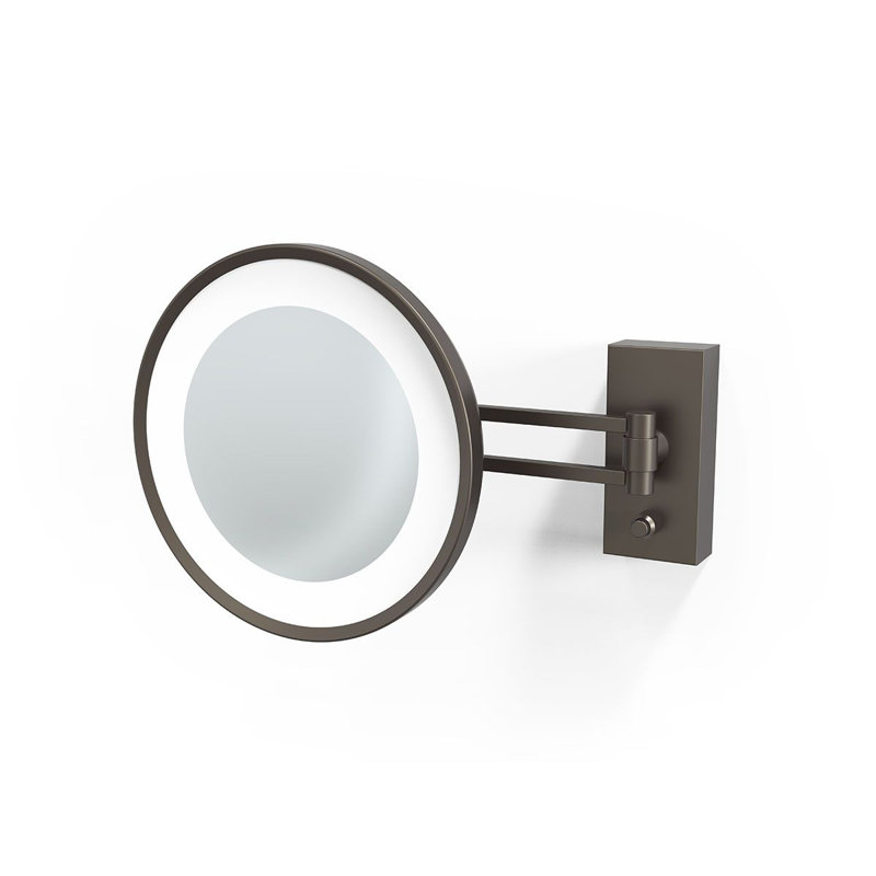 Spiegel Metal Lighted Wall Mirror, Dark Bronze