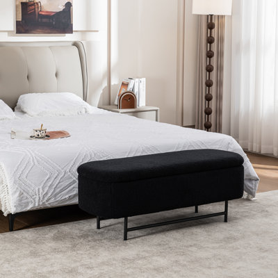 Banc de rangement en tissu pour chambre Atiksh