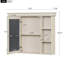 Armoire de salle de bain murale - Grand miroir d'intimité dissimulé avec rangement de couleur crème de luxe beige-733836567